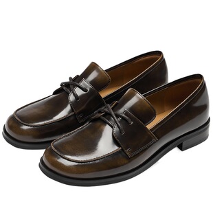 73hours女鞋追落日春秋季新款擦色复古乐福鞋女学院英伦风小皮鞋