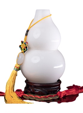 福雅禄白玉葫芦摆件福禄吉祥电视