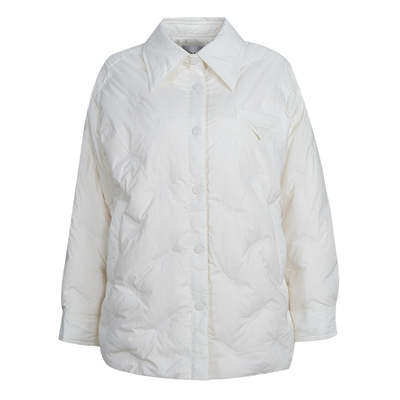 杨门通勤衬衫领羽绒服冬装