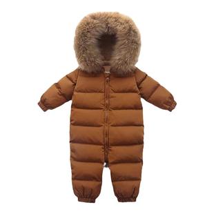 英国NEXT ZYU官方正品儿童连体羽绒服宝宝冬婴儿白鸭绒加厚大毛领