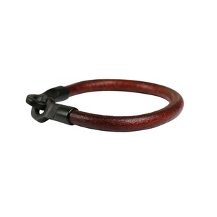 YUKI男士气质钛钢牛皮手链男女情侣饰品情人礼物手环手饰一生之环