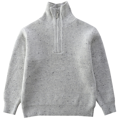 男童拉链半高领毛衣儿童羊毛衫