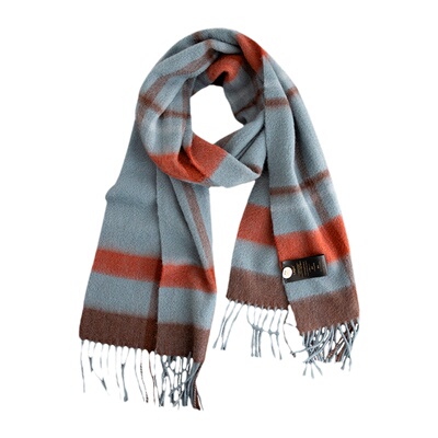英伦风纯山羊绒大格围巾男女同款