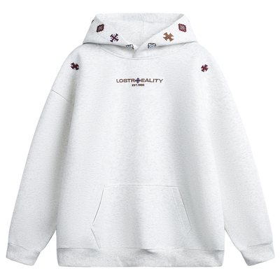 重工刺绣重磅民族风连帽卫衣