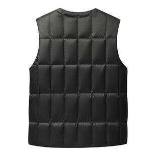 雪中飞2026春新款男士爸爸时尚休闲羽绒马甲保暖内搭背心商务V领