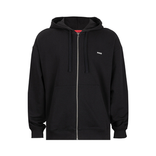 Hugo Boss雨果-博斯男经典logo拉链全棉连帽卫衣男士2026新款XY