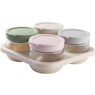 Luntayo宝宝辅食盒婴儿玻璃辅食碗可蒸煮耐高温可冷冻燕窝分装瓶