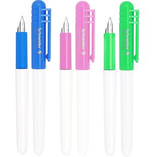 免费定制 德国进口schneider施耐德BK401钢笔儿童小学生专用练字可爱糖果色女男EF尖钢笔墨囊可替换蓝色可擦