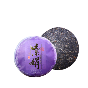 2022年普洱茶生茶古树茶景迈紫鹃普洱生茶饼茶357g现饮贮存礼品茶