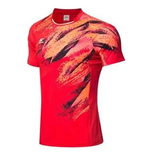 清仓特价李宁凯胜羽毛球服男女款大赛服速干透气短袖专业运动服