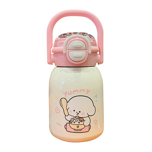 卡通保温杯女生高颜值2025新款双饮吸管杯316不锈钢上学专用水壶