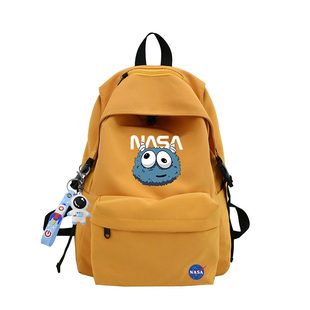 NASA美国潮牌联名双肩包女初中高学生书包男休闲大容量尼龙背包