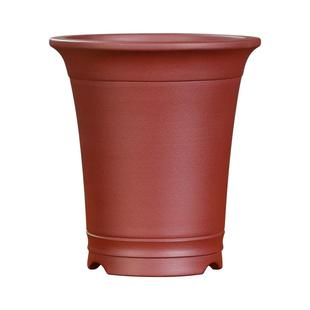 枣红泥紫砂兰花盆精品素面手工春兰建兰翠盖荷宋梅简约绿植桌面