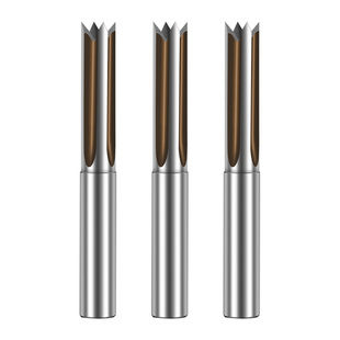 木工专用修边刀具木材开槽切割榫眼刀雕刻吊镂机铣刀四齿开料刀