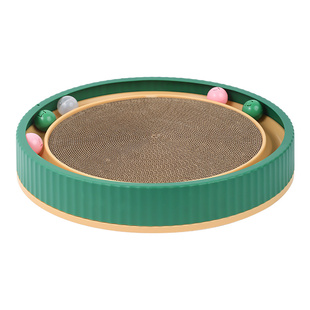 猫抓板带球超大号圆形不掉屑耐抓耐磨一体猫窝猫玩具宠物猫咪用品