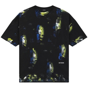 WE11DONE男女同款抽象彩绘短袖T恤