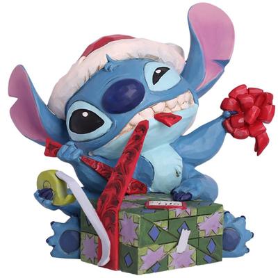 enesco圣诞包裹史迪奇摆件