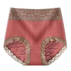 高腰纯棉收腹提臀内裤女抗菌全棉裆无痕透气包臀蕾丝边女士三角裤