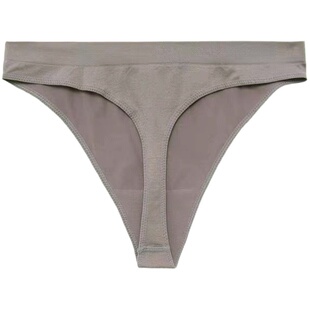 3条装性感丁字裤中腰一片式火辣欧美运动健身T裤无痕窄裆内裤