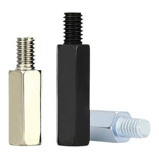 单头六角螺柱镀镍支撑隔离柱机箱主板铜柱螺丝连接柱铁柱M2M3M4M