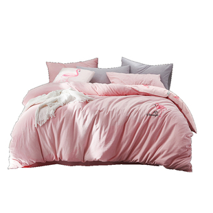 博洋加厚牛奶绒四件套加绒珊瑚绒被套法兰绒双面绒床上用品秋冬季