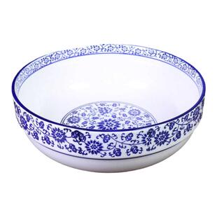 青花瓷大碗陶瓷大汤碗加厚面碗釉下彩汤盆米线大碗高温加深护边碗