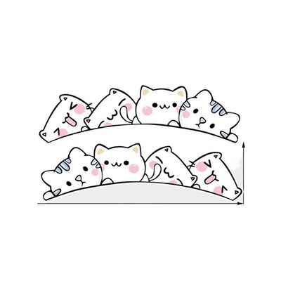 汽车贴纸前后遮盖划痕遮挡装饰轮眉卡通保险杠贴画个性车身动漫贴