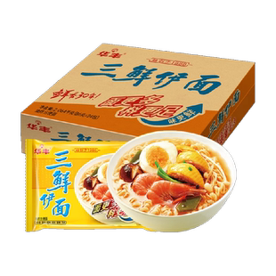 华丰三鲜伊面火锅泡面包袋装劲道爽口怀旧速食可煮可泡整箱