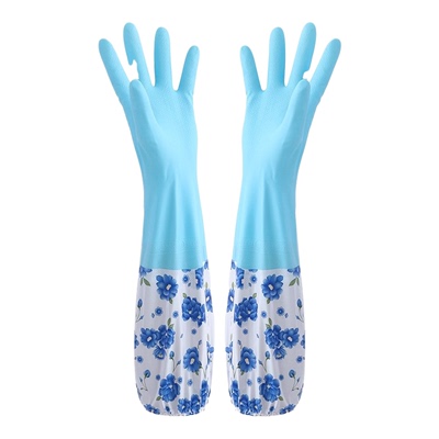 洗碗手套女冬季加厚加绒橡胶乳胶