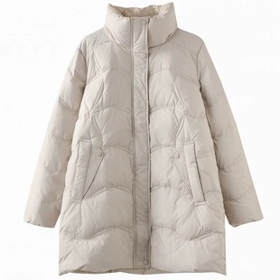 反季轻薄羽绒服女冬季小个子中长款2025新款宽松妈妈高档立领外套