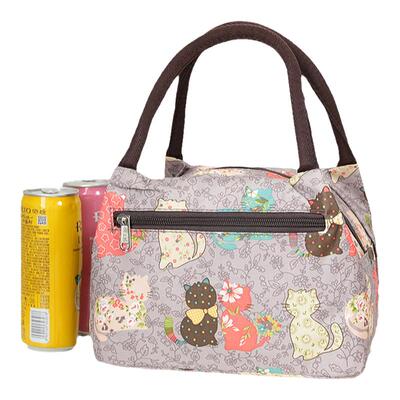 手提包女迷你防水饭盒袋便当包妈咪包妈妈包手提袋小布包包手拎包