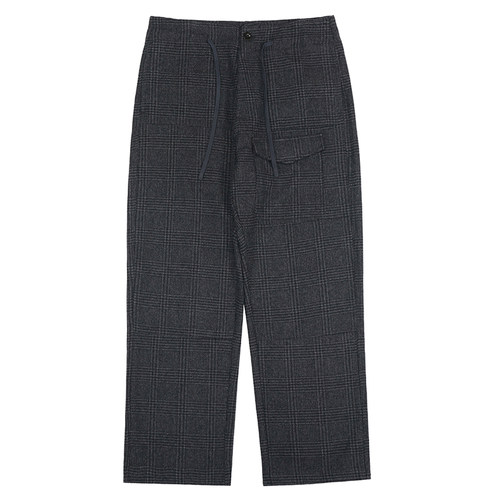 Secondorder FW24 Checked EasyArmy Trousers复古格纹抽绳休闲裤