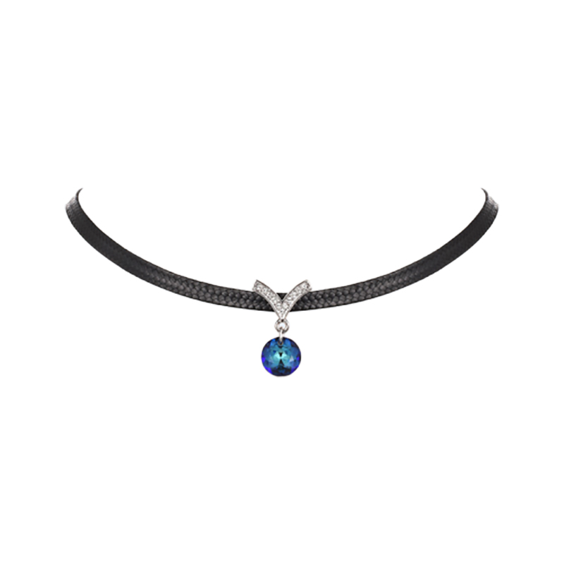 兰盈choker项圈项链 奥地利水晶锁骨链小众设计蝴蝶结颈链生日礼