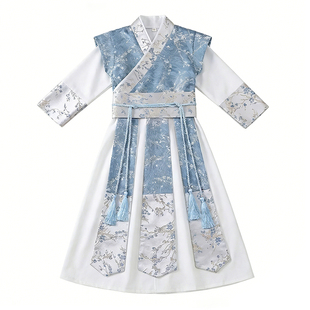 女童古风汉服演出服中国风剑舞表演服飘逸武侠舞蹈服舞台服套装