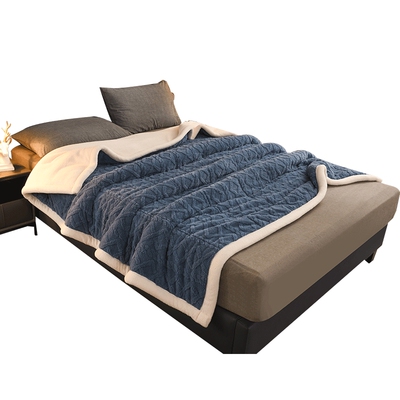 佐唯爱冬季珊瑚绒羊羔绒毛毯盖毯