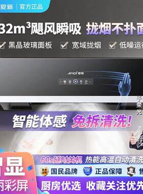 夏新中式油烟机小户型家用厨房吸烟机自动清洗静音出租房顶吸式