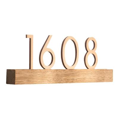 门牌号定制高档轻奢木质别墅家用