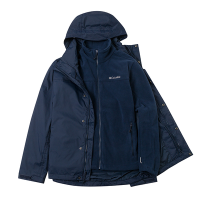 哥伦比亚冲锋衣外套男2025冬季新款户外防水摇粒绒内胆三合一夹克