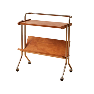 家逸可移动小推车实木沙发边几桌子茶几客厅简易床边桌零食置物架