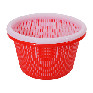 圆形加厚大号淘米箩塑料圆筛方筛沥水筛洗菜篮水果蔬菜篮子胶筛果