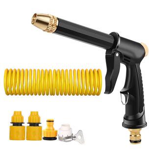 高压洗车水枪弹簧伸缩水管家用套餐自来水工具泵喷头软管冲车神器