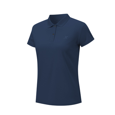 特步女装官方正品速干polo衫短袖