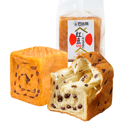 巴比熊红豆鲜吐司夹心手撕面包