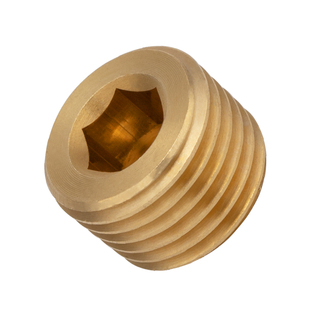 模具内六角外丝塞头闷盖英制管纹牙 全铜堵头止水螺丝栓喉塞油塞
