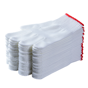 尼龙手套劳保加厚耐磨工作男工地工人干活棉纱纯棉修车白线手套