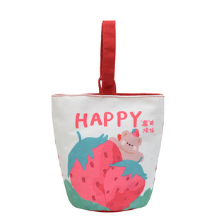 帆布水桶手提包韩风幼儿园回礼袋儿童生日童趣涂鸦礼品伴手礼袋