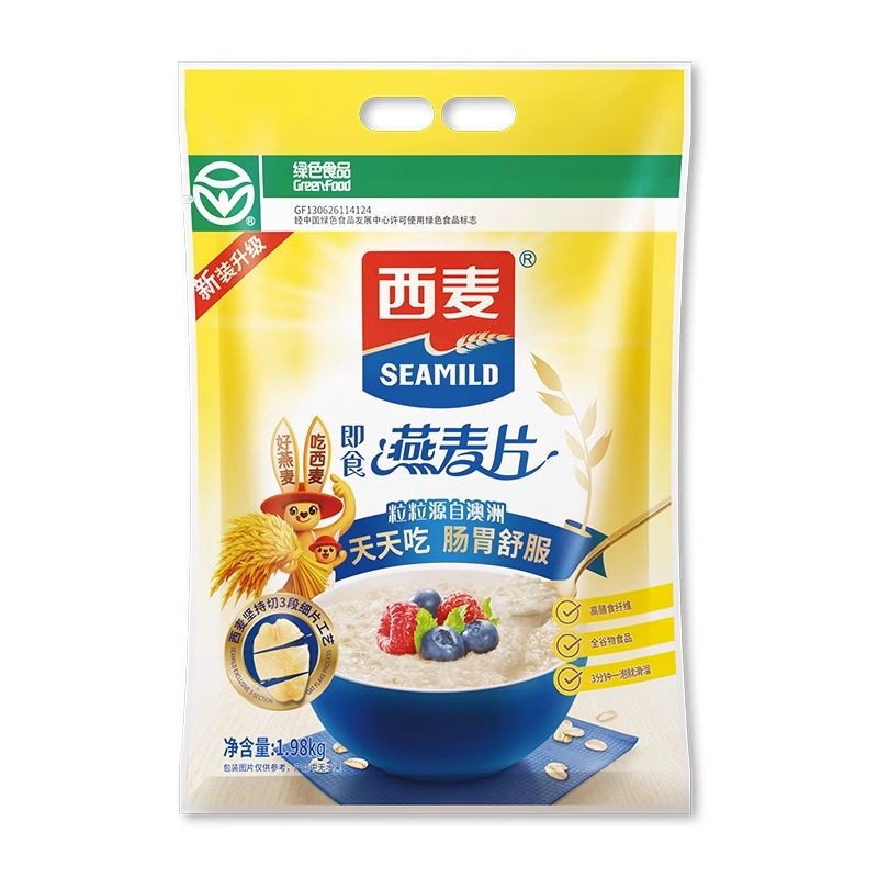 西麦纯燕麦片大袋装原味无蔗糖