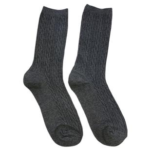 MARIAN韩国女袜东大门新款纯色袜子净版立体浮雕麻花螺纹中筒袜潮