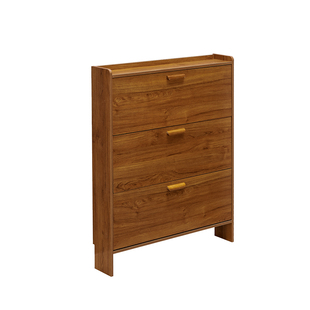 实木超薄鞋柜17cm经济型家用门口简约现代收纳窄入户翻斗式小鞋架