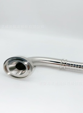 87391轻型不锈钢接头90° SAE法兰接头3000PSI伊顿不锈钢扣压接头